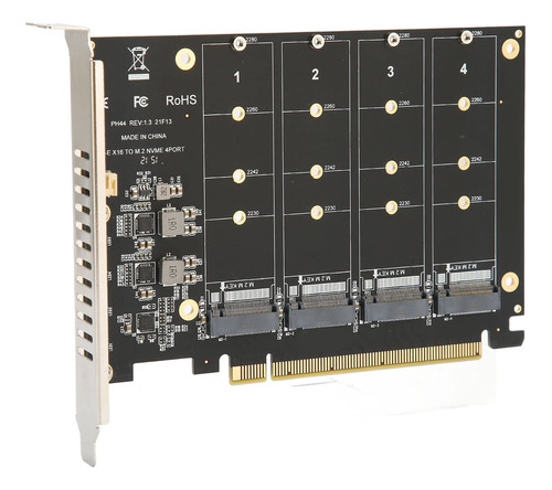 Dpofirs Adaptador Pcie Nvme M.2 4.0 Protocolo X16 Tarjeta 4