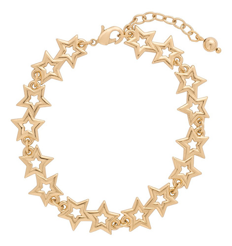 Pulsera Estrellas 4 Baños De Oro De 18k