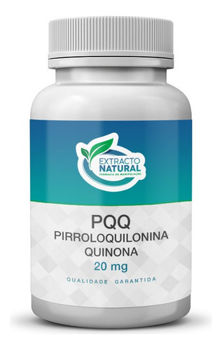 Pqq - Pirroloquilonina Quinona 20mg 180 Cáps- Em 24hrs Sabor Sem Sabor