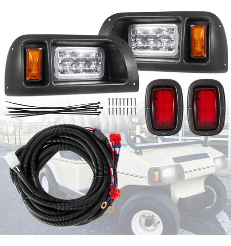 Temsone Juego Faro Delantero Luz Trasera Led 12 V Para Golf