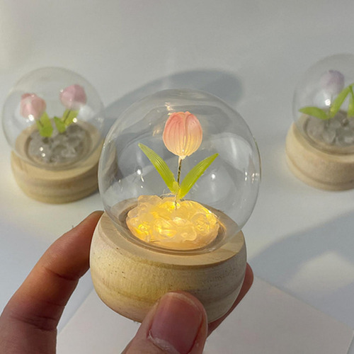 Lámpara De Noche De Tulipán Diy Flores Lámpara De 1 Flor