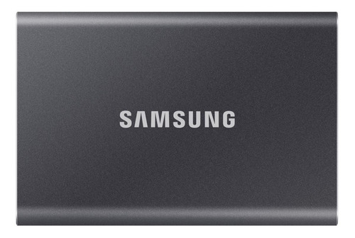 Imagen 1 de 4 de Disco sólido SSD externo Samsung T7 MU-PC2T0T 2TB gris