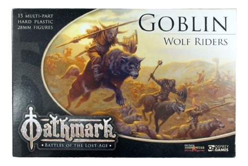 Caixa 15 Miniatura Goblin Wolf Rider Frostgrave  Oathmark 