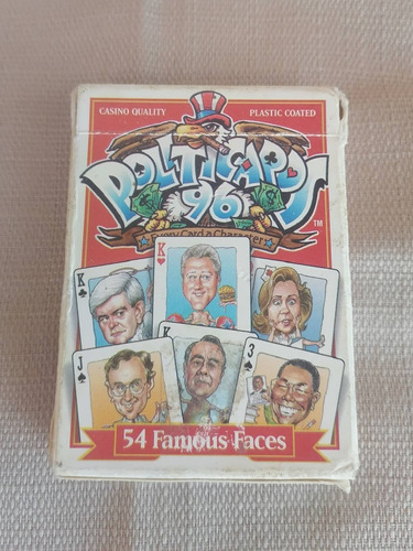 Juego Baraja Antiguo Politicards Estados Unidos 1996 Clinton