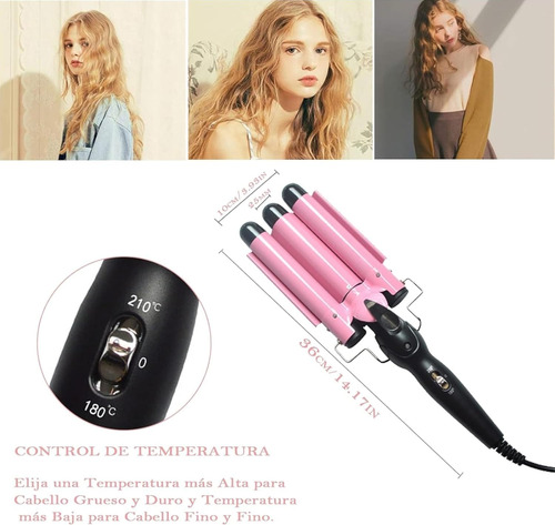 Buclera Rizador De Cabello Premium Ondas Perfectas Cerámica