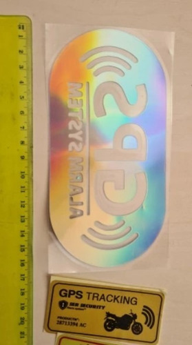 Imagen 2 de 2 de Gps Logo Adhesivo Grande Muy Reflectante 16x8cms Stgo.