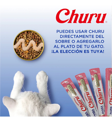Churu 16 Sobres Premio Gatos Atún/salmón Vitamina E Taurina