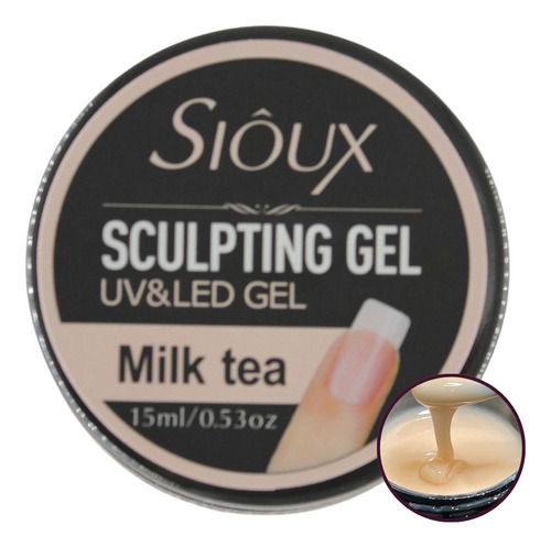 Gel Sioux Sculpting Led Uv 15 Ml Modelador Profissional Cor Milk Tea