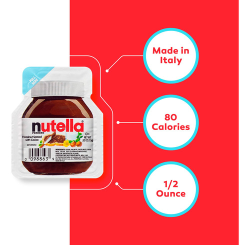 Nutella - Mini Paquete De Aperitivos Para Llevar, 20 Tazas I