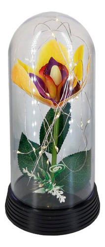 Abajur Luminária Rapunzel Enrolados 10cm Flor Lírio Led