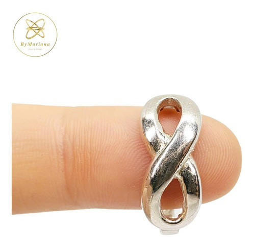 Imagen 4 de 8 de Anillo Plata 925 Infinito