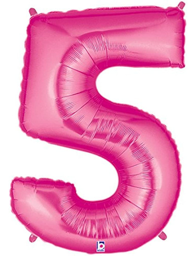Pink No. 5 Megaloons Con Forma Grande 40 Mylar Balloon