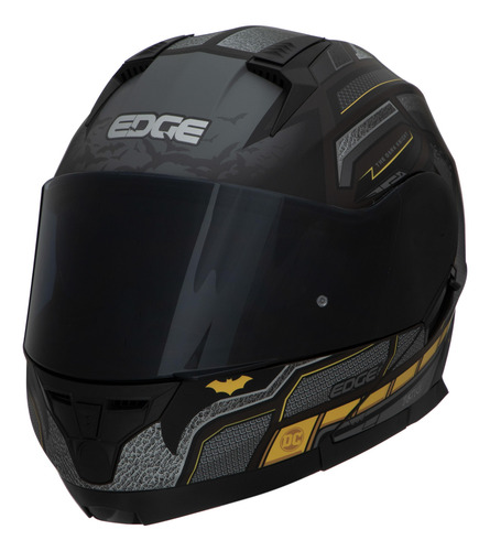 Casco Para Motociclista Edge Extragrande Doble Visor Negro