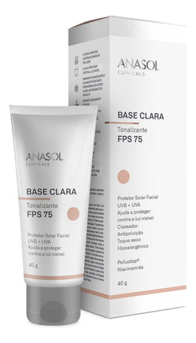 Anasol Clinicals Fps 75 Protetor Clareador Facial Base Clara