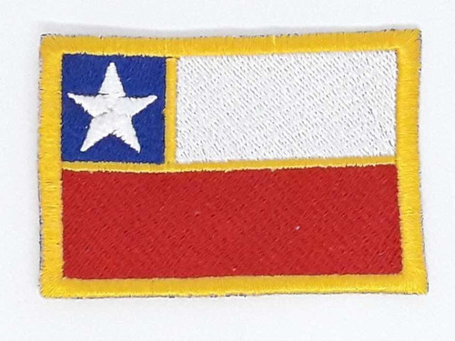 Imagen 1 de 2 de Parche Bandera Chile Borde Amarillo