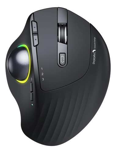 Mouse Negro Wireless Ergonomico + Trackball Multidisposit...