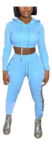 Conjunto Deportivo Para Mujer 2 Pieza Forro Polar Bordado