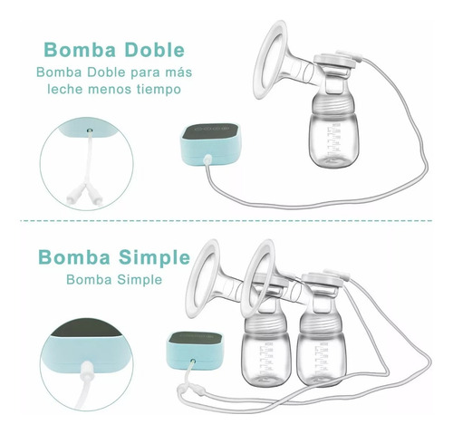 Doble Extractor De Leche Eléctrico 3 Modos, 9 Niveles