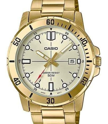 Relógio Casio Masculino Dourado Mtp-vd01g-9evudf