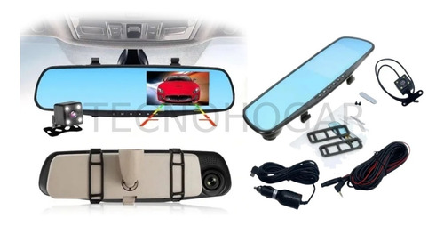 Espejo Retrovisor Con Camara Frontal Y Camara Retroceso Hd
