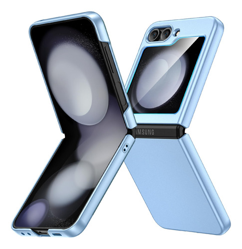 Funda Delgada Para Galaxy Samsung Z Flip 5 Rigida Azul Ruky