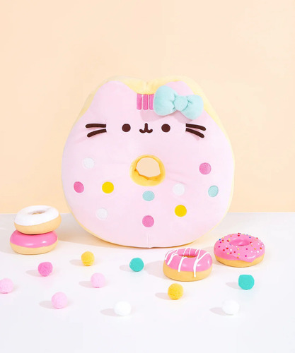 Peluche Gato Pusheen Y Hello Kitty Dona Plush Especial Gund Color Rosa Pálido
