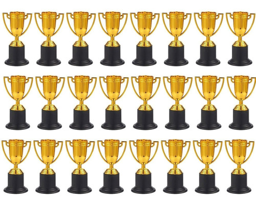 Juvale Award Trophies - Juego De 24 Trofeos De Plastico Dor