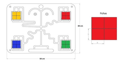 Imagen 2 de 6 de Juego Didactico Madera Busca Caminos Para Pared Laberinto