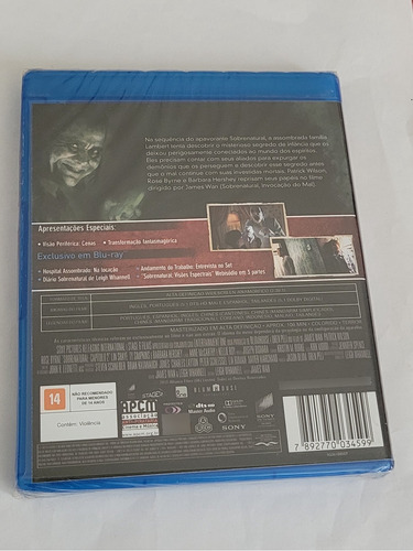 Blu-ray Filme Sobrenatural Capítulo 2