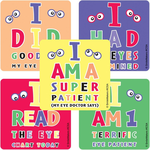 Smilemakers Eye Chart Stickers - Premios Y Obsequios - 100 P