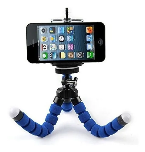 comprar Mini Tripode Araña Pulpo Flexible Para Celulares Azul
