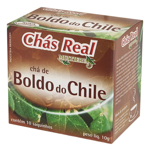 Kit 5x Chá Real Multiervas Boldo-do-chile Em Sachê 10 G 10 U