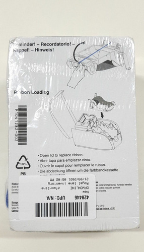 Cinta 800017-240 Ribbon Ymcko P/ Zebra P110i P120i 800015-94 (Usado)