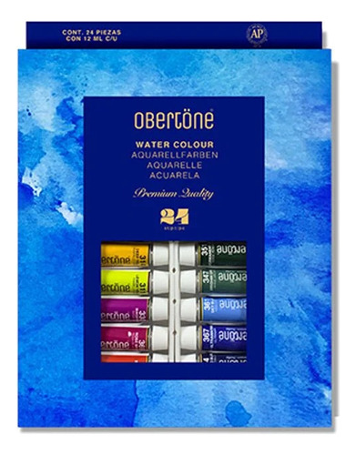 Set Acuarela Obertone Premium Quality 24 Tubos De 12 Ml