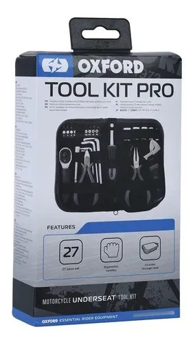Kit De Herramientas Oxford Pro 27 Piezas Para Moto Y Scooter – Compacto, Cabe Bajo El Asiento, Modelo OX770