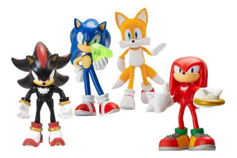 Figura De Acción Set 4 Pzs Sonic The Hedgehog