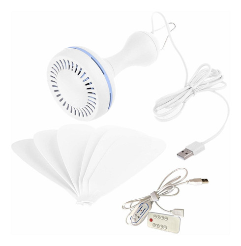 Ventilador Silencioso Techo 6 Hoja Usb Cr 4 Velocidad