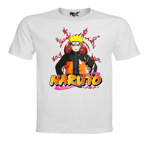 Polera Naruto Protección M/corta Niños, Adultos 100% Cotton