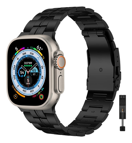 Correa De Titanio Para Hombre Para Apple Watch 8/7/6/9/5/4/3