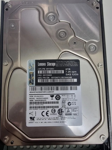 Hd Para Storage D1212 Ds4200 Ds6200 8tb Sas 7.2k 12g 3.5 00yg663 00yg665