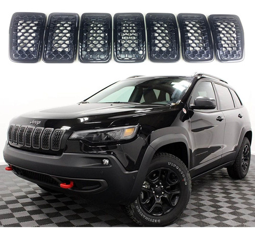 Yav Ajuste Para 2019 2020 2021 Jeep Cherokee Negro Parrilla 