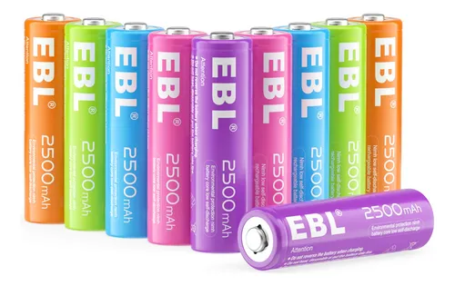 comprar Ebl Baterias Recargables Aa De 2500 Mah (paquete De 10 - 5 C