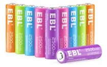 Comprar Ebl Baterias Recargables Aa De 2500 Mah (paquete De 10 - 5 C