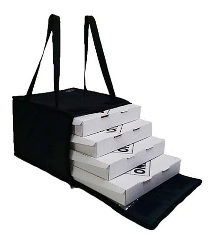 Bolso Termico Delivery Grande 4 Pizzas + 2 Zunchos Jm Motos