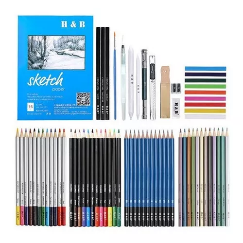 Kit Dibujo Profesional Colores Set De Lapices Estuche 96 Pcs – Adkar