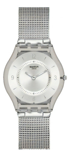 Reloj Swatch Metal Knit Acero Inoxidable Para Mujer Color De La Malla Acero Inox