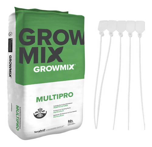 Sustrato Growmix Multipro 80lts Con 5 Señaladores De Regalo