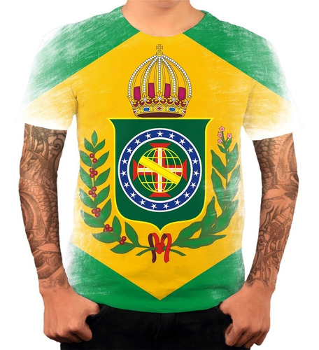 Camiseta Camisa Personalizada Bandeira Monárquia Brasil Hd