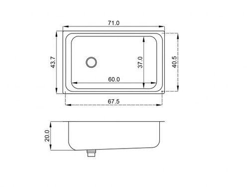 Imagen 2 de 2 de Bacha Cocina Mi Pileta 410e Encastrable