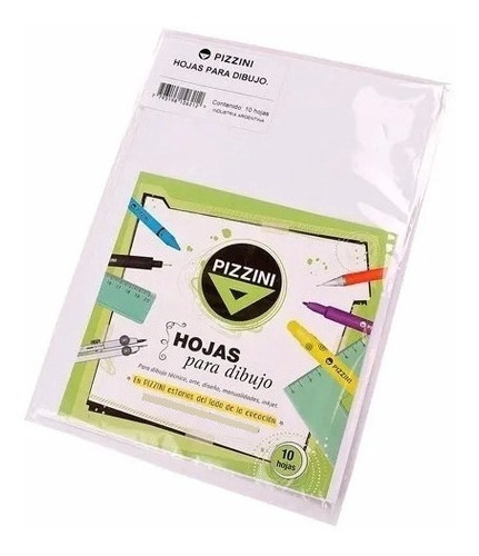 Hojas Técnicas Para Dibujo Pizzini A4 Pack X 10 Hojas Color Blanco 150